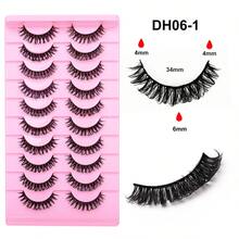 10 Pairs Natural Fluffy False Eyelashes, Fox-Style Eyelashes In Pink Packaging, Suitable For Daily And Various Makeup Looks - View 11