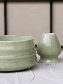 Haus Hana 1pc/5pcs Japanese Matcha Bowl, Matcha Whisk, Matcha Scoop, Matcha Brush, Ceramic Tea Cup Set, Matcha Preparation Tools, Back To School Set, Holiday Gift Set, Halloween Gift - Multicolor - View 3