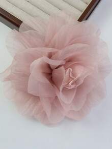 Broche de rosa de tela de organza hecho a mano de 12cm, accesorio elegante y de moda adecuado para bodas, atuendos de vacaciones - rosas - Ver 25