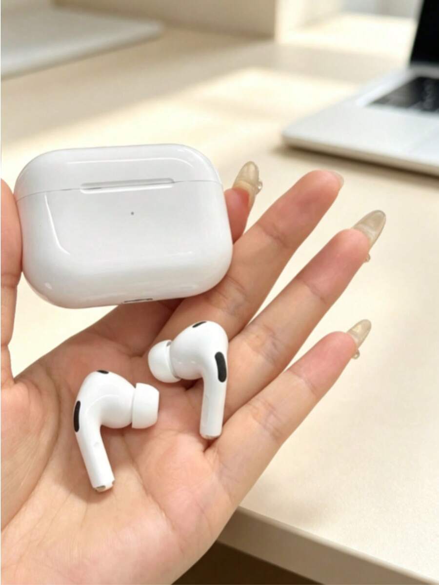 TWS True Wireless Bluetooth Earbuds, Built-In Microphone, Clear Calls, Long Battery Life, Sweat-Proof Design, Comfortable Fit, Compatible With IOS And Android Devices, Suitable For Fitness, Running And Daily Use - White - View 1