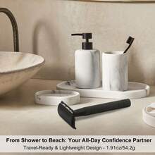 Matte Black Double Edge Razor, Unisex, Reusable, Suitable For Home And Travel. - Safety Razor - View 6