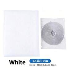 1 pieza Juego de pantalla mosquitera autoadhesiva para ventana, juego de pantalla ajustable DIY, adecuado para ventanas - sin necesidad de taladrar, adecuado para varias ventanas - mejora la comodidad del hogar - A - Ver 9
