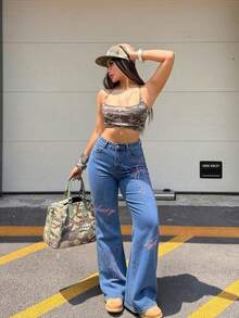 Women Jeans - Dusty Blue - View 5