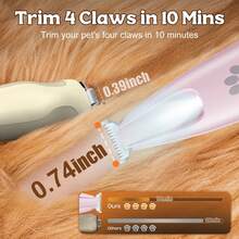 Hatteker 1pc Pet Electric Hair Clipper Cat Dog Electric Shaver USB Rechargeable Grooming Tool Cat Paw Trimming Tool - View 6