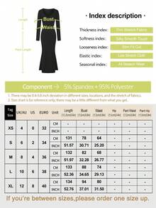 BR Chic Women's Black Long Sleeve Deep V-Neck Fitted Ribbed Knit Dress, Mermaid Tail Style Long Dress, Create A Sleek And Elegant Look, Medium Stretch - Black - View 6