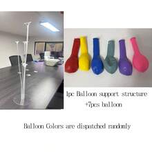 1 Set 7-Head 27.56 Inch Self-Adhesive Balloon Stand Kit - Adjustable Center Decor Pole, Suitable For Weddings, Birthdays, Housewarmings, Bachelor Parties - No Electricity Required, Multi-Functional Event Decoration - Balloon Support - View 9