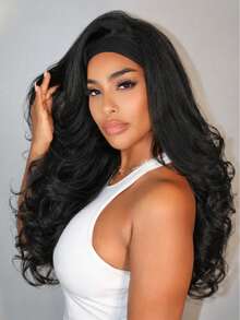 26 Inch Long Straight Synthetic Headband Wig, Glueless Lightweight Heat Resistant, With Natural Soft Waves, Suitable For Daily Use - Multicolor - View 11
