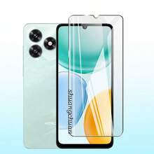 2 IN 1 Shockproof Clear Phone Case + Tempered Glass Screen Protector Compatible With Honor X5C / X5C Plus, Full Camera Lens Protection For Honor X5B X5B Plus X6C X6D - Black (2-in-1) - View 5