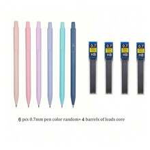 0.5mm/0.7mm 彩色自動鉛筆，三角握把設計，極簡風格，耐用鉛芯，適合日常書寫、繪圖、日記、學校、辦公室、藝術創作，節日禮物/生日禮物 - 鉛筆 - 查看 15