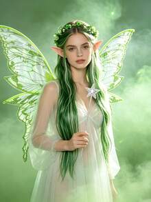 Super Fairy Transparent Chiffon Butterfly Wings - Forest Theme Fairy & Elf Cosplay Props - Halloween / Birthday Party / Photo Decoration - Multicolor - View 8