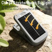 Clip-On Solar Light Outdoor, USB Rechargeable Solar Camping Light, RV Exterior Light, With Digital Display, 60LED, 3 Brightness Modes Solar Tent Light, Suitable For Fence, Yard, Camping, Backpacking, Hiking, Outdoor Use - Solar Clip-on Camping Light - View 5