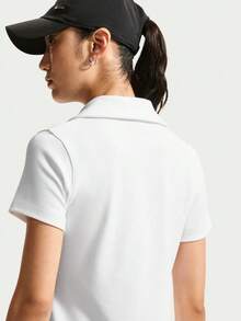 Nike 女款 AS W NK CHLL 針織 Polo 短袖洋裝 IO2719-100 - 黑與白 - 查看 4