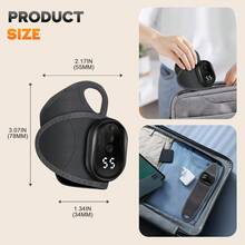USB Rechargeable Hand Massager, Heating Massager, LCD Display, Large Capacity Battery - 1800mAh, Portable, Vibration And Heating Massage Functions. Suitable For Home Use. - View 3