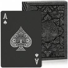1/2 Deck Plastic Waterproof Playing Cards, Black Standard Adult Playing Cards, Stylish High-End Playing Cards, Suitable For Camping, Beach, Pool Party, Tabletop Games As Gifts - Black 2PCS - View 19