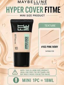 Maybelline Custom Foundation Flawless Versión 103, Tamaño Completo 30ml, Muestra 18ml, Textura Ligera y Adherente, Alta Cobertura, Larga Duración, Resistente a la Opacidad - Base de maquillaje personalizada impecable 103 - Ver 13