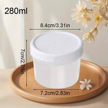 12pcs 160ml/280ml Yogurt Pudding Jars With Lids, Leak-Proof Overnight Oats Sealed Containers, Reusable Yogurt Cups For Ice Cream, Juice, Pudding, Yogurt, Desserts, Fruit Salad, Cream, Soup, Meal Prep Portion Containers - Multicolor - View 4