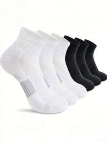 1/6/10 Pairs Men's Short Socks, All Season, Sweat-Absorbent, Odor-Resistant, Sports Socks, Thin Men's Socks, Couple Socks - Multicolor - View 1