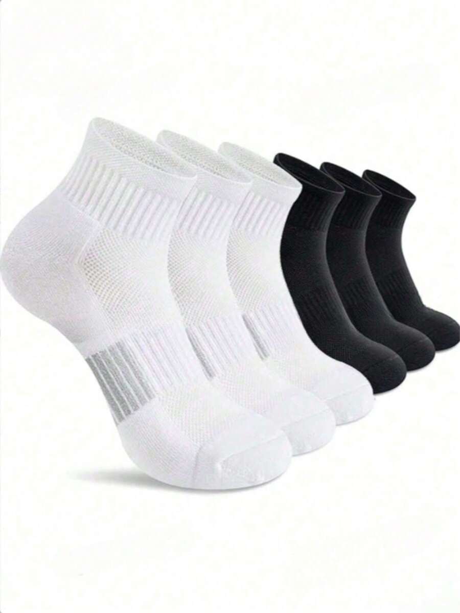 1/6/10 Pairs Men's Short Socks, All Season, Sweat-Absorbent, Odor-Resistant, Sports Socks, Thin Men's Socks, Couple Socks - Multicolor - View 1