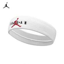 Nike Jordan AJ Flying Man 運動髮帶吸汗帶，適用於網球、籃球、瑜伽，JKN00010OS 黑色 - AJ-白色紅logo - 查看 1