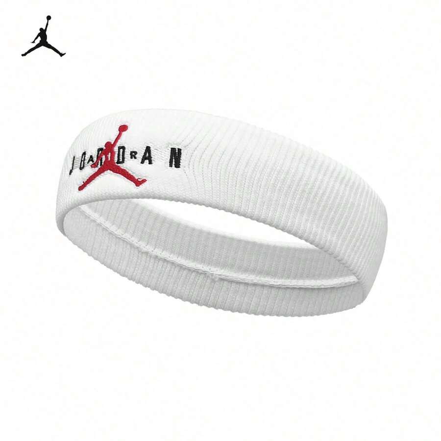 Nike Jordan AJ Flying Man 運動髮帶吸汗帶,適用於網球、籃球、瑜伽,JKN00010OS 黑色 - AJ-白色紅logo - 查看 1