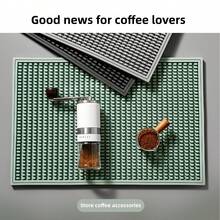1pc/2pcs Nordic Style PVC Silicone Bar Mat, Rectangular 3 Sizes, Drainable Coaster Heat Insulation Pad, Heat Resistant, Waterproof, Oil-Proof, Non-Slip, Easy To Clean, Multi-Functional Decorative Tabletop Countertop Protector, Suitable For Home Kitchen Counter, Coffee Bar, Bar, Restaurant, Dining Table, Tea Shop, Office Desk - Multicolor - View 8