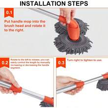Car Wash Brush, Adjustable Long Handle Car Cleaning Brush, Microfiber Car Cleaning Tool, Heavy Duty Multi-Surface Car Mop, Vehicle Detailing Cleaning, Soft Bristle Dust Duster, Suitable For Hard-To-Clean Areas - Multicolor - View 9