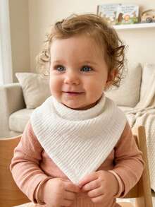 3pcs Summer Candy Color Cute Triangle Baby Bibs, Soft Skin-Friendly Baby Drool Bibs Set - Multicolor - View 8