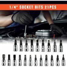 53 Pcs 1/4" Drive Socket SetandTool Sets Ratchet Wrench Set With Bit Socket Set - CZP201 - View 9
