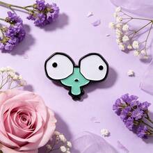 Pin Enamel dan Bros Katak Bermata Besar Kartun Lucu untuk Tas Ransel, Dekorasi Keren untuk Teman, Hadiah - MultiWarna - View 7