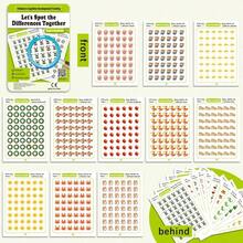 22-Page Spot The Difference Activity Cards, 3 Levels (Beginner, Intermediate, Advanced) Attention Training Game, Children's Observation And Logic Ability Development Educational Toy, Children's Brain Learning Game - Multicolor - View 13
