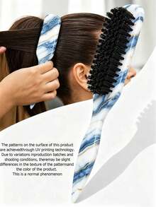 1-4pcs Unisex Smooth Hair Comb/Beard Brush Set, Blue & White Porcelain Pattern Pointed Tail Comb, Fragrance-Free Professional Styling Comb, Dual Function For Hair Cutting & Cleaning, Smooth & Easy To Comb, Suitable For All Hair Types, Edge Control Comb, Professional Smooth Back Comb, Perfect For Creating Neat Ponytails & Braids, Pointed Tail Styling Tool, Can Be Used To Fix Flyaway Hair & Apply Beard Wax, Suitable For Bathroom Use, Scalp Massage, Back To School, Travel & Vacation, Daily Use, Also An Excellent Gift For Friends & Family - Multicolor - View 10