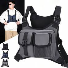 NYXIA Tas Dada Taktis Outdoor Pria, Tas Selempang, Rompi Multifungsi, Rompi Lari Olahraga, Tas Sepeda dengan Strip Reflektif - MultiWarna - View 1