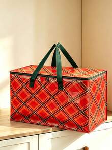 Christmas Theme Storage Bag, Large Capacity Gift Packaging Bag, Holiday Organizer Bag, Thickened Material With Reinforced Handle, Home Decor Closet Storage Rack And Toy Storage, College Dorm Essentials - View 5