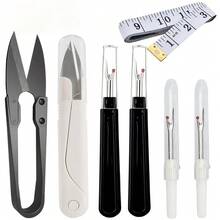 Ferramentas de Costura, com Desmanchador de Linha Branco e Preto, Desmanchador de Costura e Tesoura para Cortar Linhas, Fita Métrica Macia, Projetada para Remover Pontos em Designs de Bordado e Costura de Roupas - Ferramentas de costura - Visão 8