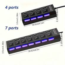 4/7 Port Multi-Port USB Hub Switch Power Strip Splitter For Computer Laptop USB Drive Hard Drive - View 5