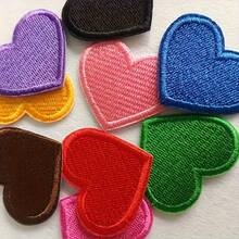 10/20/50pcs Mixed Color Embroidered Iron-On Patches, Multi-Color Floral & Heart Fabric Appliques, Washable Sew-On Patches For Clothing Repair, Backpack, Hat DIY Crafts - Multicolor - View 10