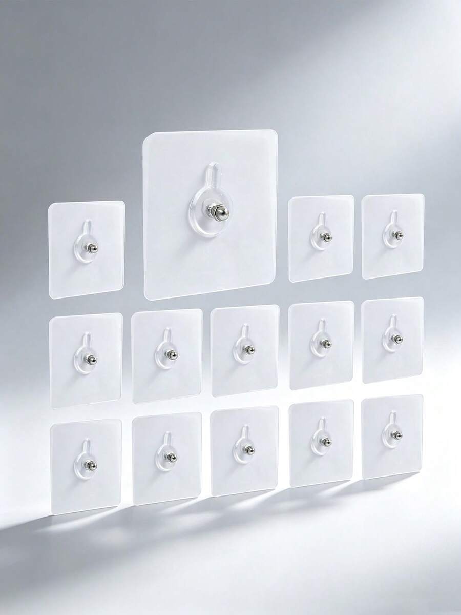 1pc-50pcs Optional, Invisible Seamless Screw Stickers, No-Drill Picture Hanging Hooks, Suitable For Photo Frames, Dry Walls And Hard Walls, Easy To Install, No-Damage Hooks, Wide Application, Home Essential. - Multicolor - View 1