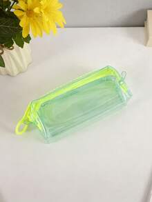 1pc Macaron Transparent PVC Pencil Case, Waterproof Candy Color Portable Zipper Stationery Bag, Clear Pencil Pouch, Suitable For Girls Students Exam Daily Stationery Carrying - Multicolor - View 17
