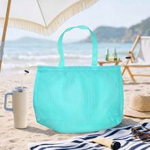 1pc Outdoor Beach Bag, Used For Storing Beach Toys, Large Capacity Mesh Bag, Suitable For Playing In Sand - Beach Bag - View 12