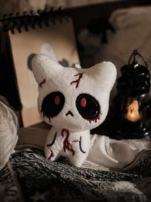 3.94-In Halloween Vampire Cat Plush Toys, Soft Gothic Ghost Plush Doll.Silicone Baby Doll Full Silicone Body Plush Anime Figure Stuffed Animal Teddy Bear Plushies Crunchy Soap Office/Room Decor Squishy Christmas/Halloween Decor Squishy Toys - Multicolor - View 2