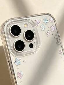 1pc Pink-Blue Gradient Mini 5-Petal Flower Decorative Sticker, Self-Adhesive Waterproof Decal For Laptop, Phone Case, Tumbler, Earphone Case, Decorative Material Sticker - Macaron Polka Dot Floral - View 3