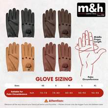 M&H Since 1978 Driving Gloves For Men - Mens Leather Car Gloves - Medium - View 11