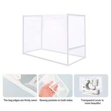 1pc Durable Sewing Machine Cover, Transparent Sewing Machine Dust Cover, Protective Cover, Material Transparent Sewing Machine Protector, Handmade Sewing Storage, Home Organization Helper For Handmade Enthusiasts - Multicolor - View 2