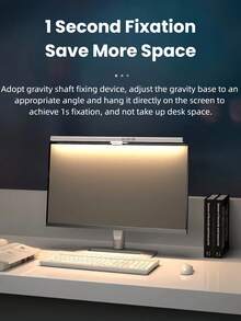 1PC Clip-On Monitor Screen Hanging Lamp, LED Eye Protection Computer Light With 60min Timer, Stepless Dimming, Fast Reading Mode & 3 Color Temps, USB Powered Desk Light For Home Office, Study, Night Work, Aesthetic Computer Accessory For Eye Care - Multicolor - View 6
