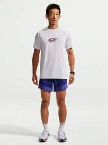 Nike 男款 AS M NK DFADV STRIDE UNSTP SS 短袖 T 恤，針織無領短版 T 恤 TIO1418-100 - 紅木色 - 查看 6