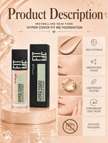 Maybelline Base de Maquillaje Personalizada Versión Impecable 202, Tamaño Completo 30ml, Muestra 18ml, Textura Ligera & Adherente, Alta Cobertura, Larga Duración, Resistente a la Opacidad - Base de maquillaje personalizada impecable 202 - Ver 9