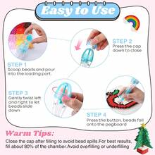 2pcs 2.6mm Melt Bead Pen, Transparent Pen-Style Bead Dispenser, Suitable For Holiday DIY, Home Fun And Creative Projects, Time-Saving Precise Placement, No Clogging, Large Capacity - Multiple Styles - View 5