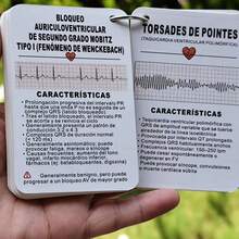 Spanish ECG Interpretation Flash Cards, EKG Reading Guide, Arrhythmia Recognition Cards, Cardiology Study Tool For Medical Students Nurses - Multicolor - View 6