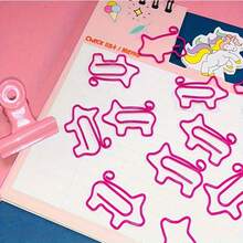 15PCS Pig Paper Clips - Bookmark Planner Paper Clips - Mini Paper Clips Office Decor - Office Folder - Study Paper Clips Binder - Cute Stationery Supplies - A - View 7
