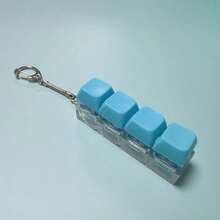 1 pieza Llavero creativo con tecla de teclado, juguete de escritorio con clic nítido y colorido, alivia el estrés y la ansiedad, decoración de oficina divertida, opción de regalo única - Botón - Ver 3